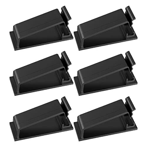 Meiwlong 6pcs Cord Organizer Cable Management Clips Self Adhesive Wire Holder...