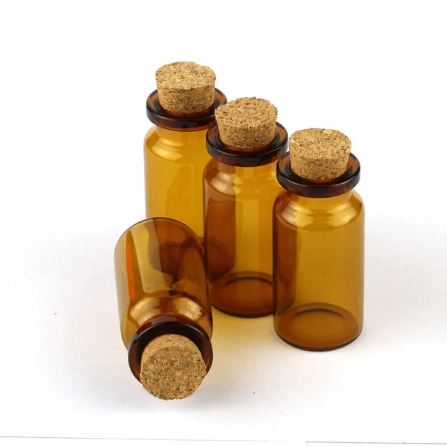Empty Bottles with Cork 30-100 pieces 7ml Wholesale 22x40mm Small Cork bottle