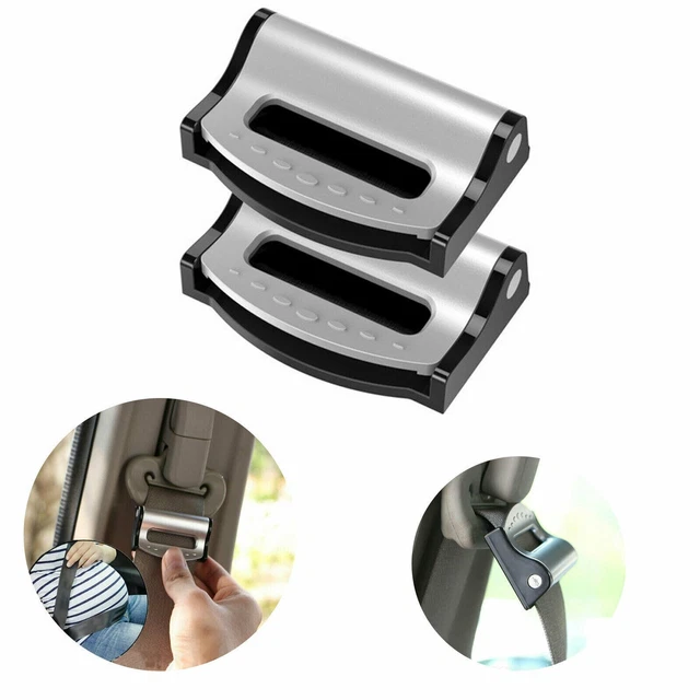 Soporte de asiento de coche práctico duradero ajustable (plata) clip clips viajes