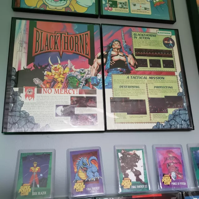 FRAMED Retro 1994 Blackthorne ad/poster SNES Video Game Wall Art