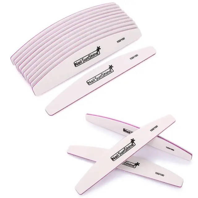 100/180/240 Double Sided Pedicure Manicure Nail Care Nail Files Sanding Buffer