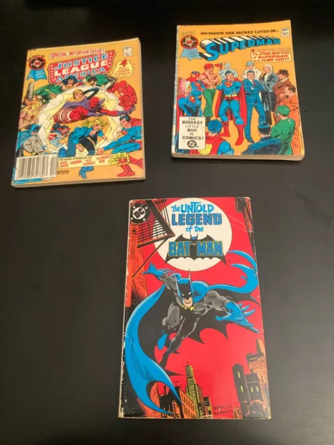 Lot of 3 DC DIGESTS: DC Blue Ribbon 8 & 31—Superman & JLA + Untold Legend/Batman