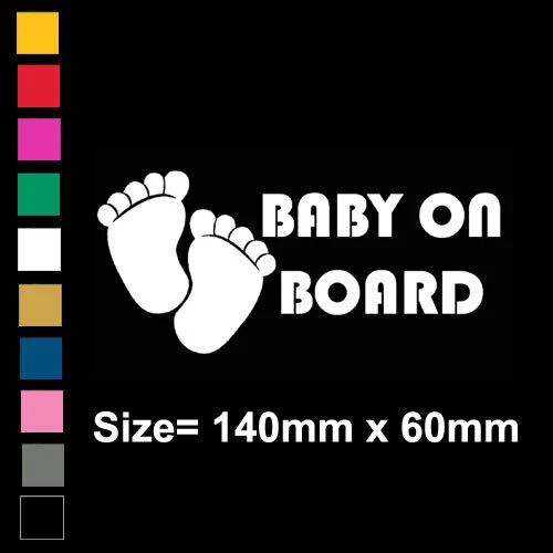 Baby an Bord Füße Auto Kind Kinder Fenster Stoßstange Aufkleber Vinyl Aufkleber Neuheit