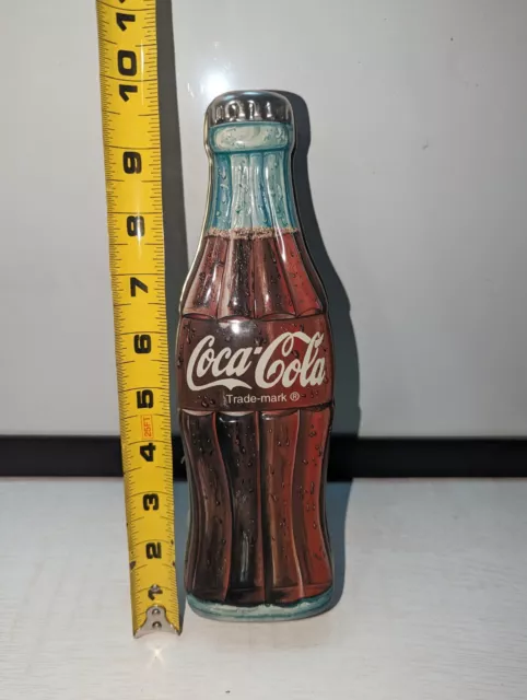 Vintage Antique Coca-Cola Tin Box Coke Contour Bottle Caramel Popcorn 10" 1996 3