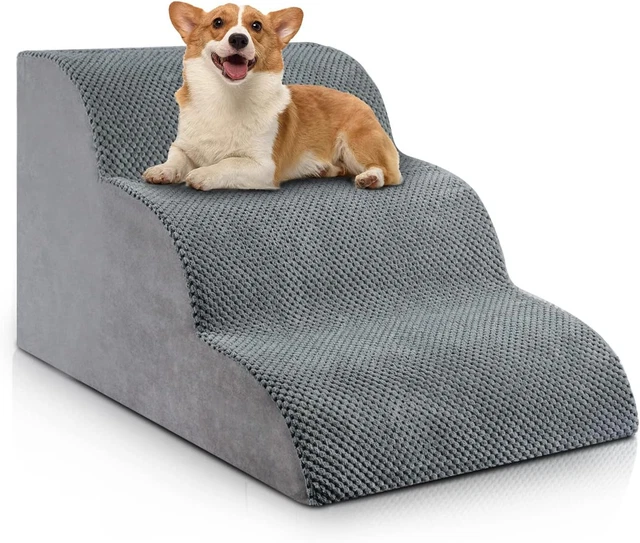 Small Dog Stairs, 3-Step Pet Steps for High Beds and Couch