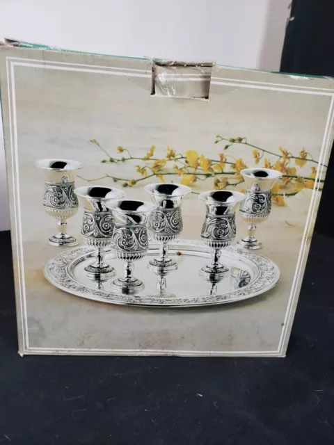 Luxury Shot Glass Set Serving Plate Home Decor Glasses Metal Discount Clearance