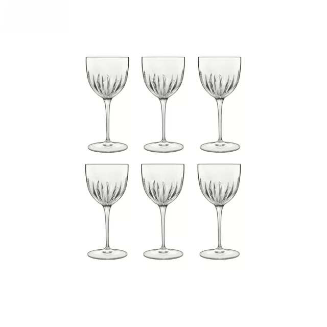 Luigi Bormioli Mixology Sherry Glass Set | 6 Wine Glasses | Glasses Drinking Set