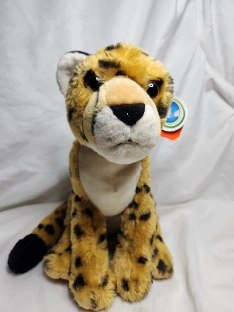 CHEETAH PLUSH 10& Stuffed Animal Leopard Big Cat Soft Realistic Wild