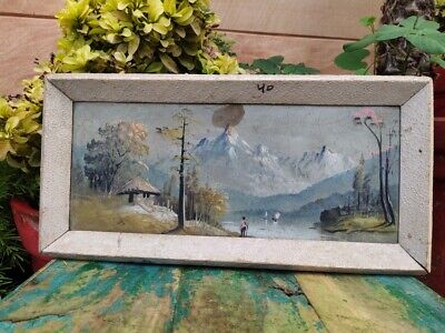 Handmade Beautiful Landscape Acrylic Painting Collectible Framed Wall Hanging