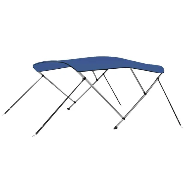 Vidaxl Bimini di Prua con Tendalino a 3 Archi Blu 183x196x137 cm