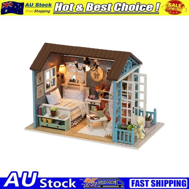 DIY Mini Dollhouse Wooden Children Toy Handmade Doll House Furniture Kit