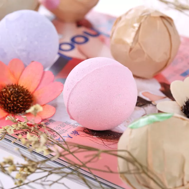 6 pièces bombes de bain bio sel boule à la main SPA -stress huile W6D1 2