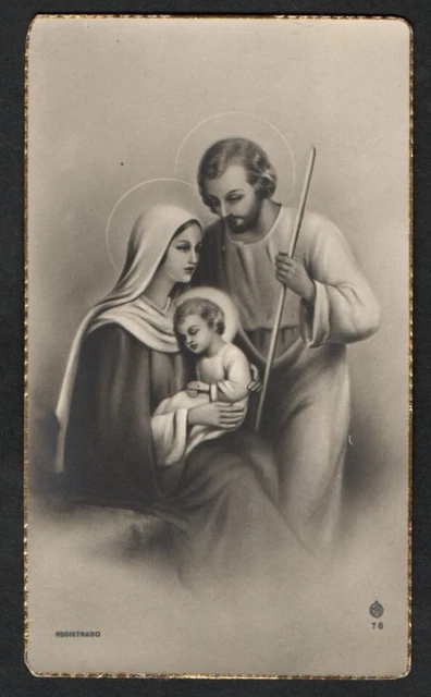 santino antico de la Sagrada Familia image pieuse holy card estampa