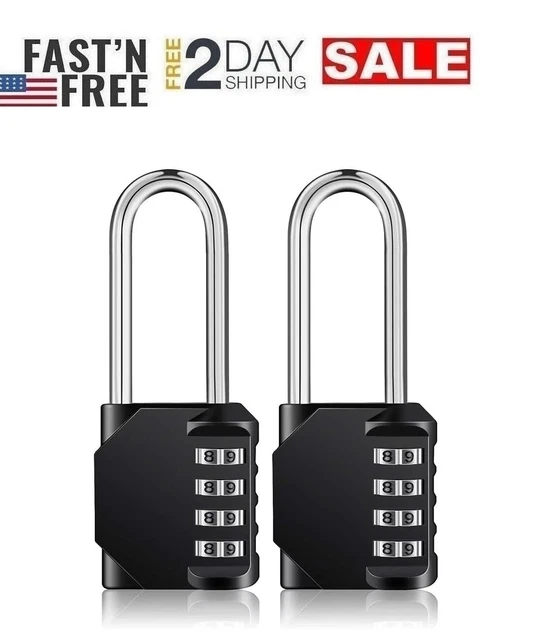2 PCS Candados de alta seguridad master combinacion 4 dígitos Acero reforzado