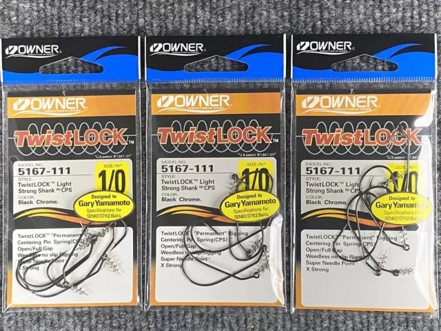 OWNER TWISTLOCK HOOKS Size 1/0 Centering Pin Springs 5167-111 5-Pack (Lot  of 3) $13.59 - PicClick CA