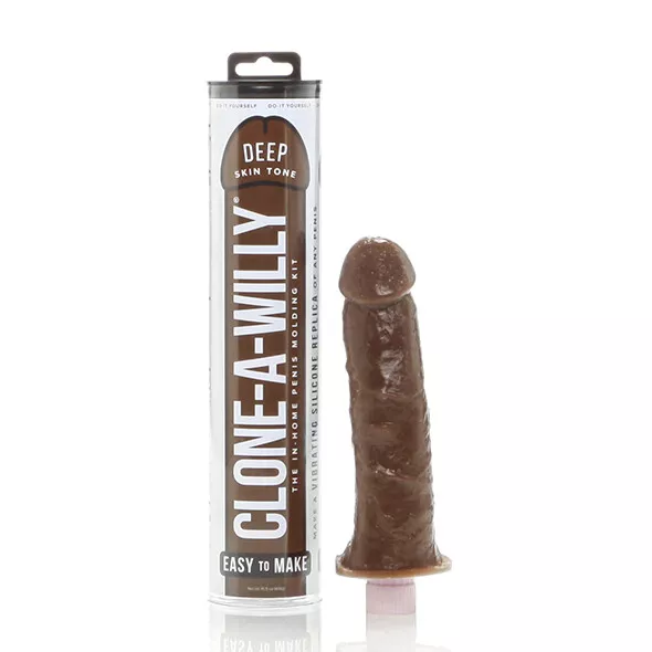 Clone-A-Willy Kit Deep Skin Tone Penis Abdruck JGA Scherzartikel Geschenk Braun