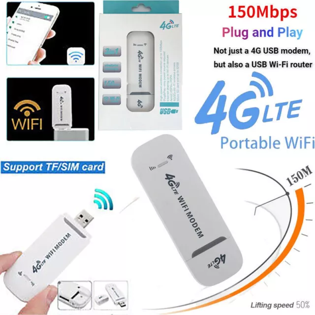 4G LTE Wireless USB Dongle Modem Stick WiFi Adapter Karten Router 150Mbps LTE DE