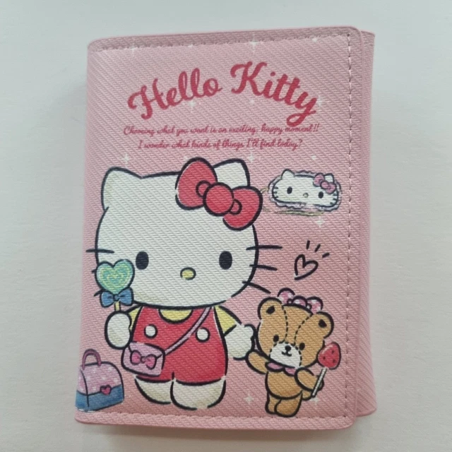 Portafoglio carte rosa Sanrio Hello gattino con chiusura magnetica nuovissimo