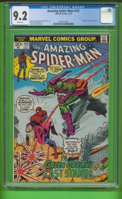 The Amazing Spider-Man Vol 1 #122 CGC 9.2 NM- 1973 Death of GREEN GOBLIN 24-501