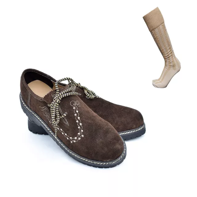 Scarpe folcloristiche moda outdoor scarpe folcloristiche in pelle uomo in set con calze