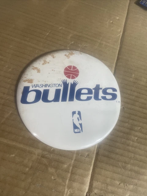 VINTAGE LARGE WASHINGTON BULLETS Button House 6” Diameter