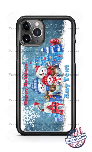 Snowman Family Happy Holiday Custom Phone Case For iPhone 14 Samsung A13 Google