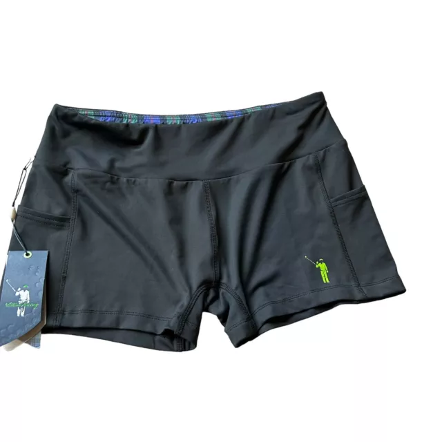 NWT William Murray womens golf CLASSIC UNDERALL bike SHORTS black size medium