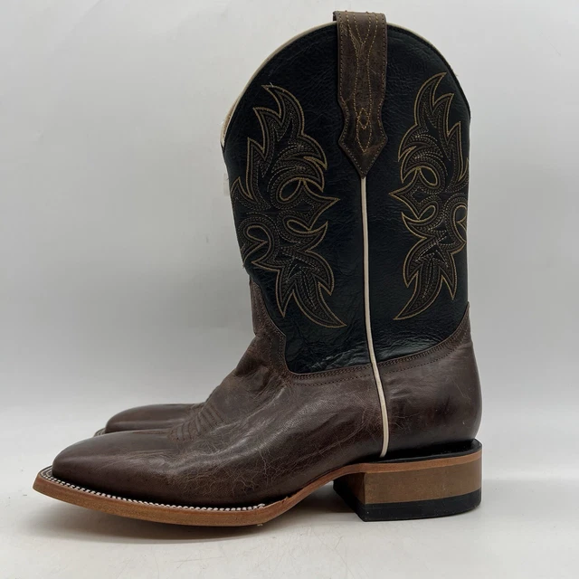 CODY JAMES WILLOW Western Boot Broad Square Toe Brown Men's Size 9.5D £