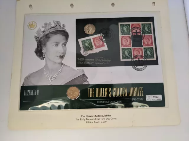 Queen's Golden Jubilee Threepence Coin Cover 2002