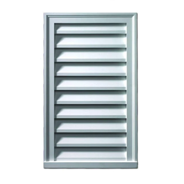 Fypon Gable Vent+Louver 30"X24"X2" Rectangular Polyurethane Weather Resistant