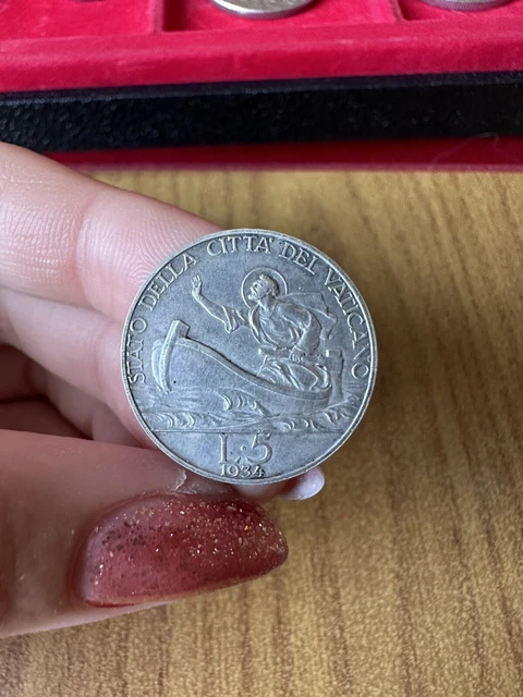 Moneta Citta' Del Vaticano Pio Xi 5 Lire 1934 Sq