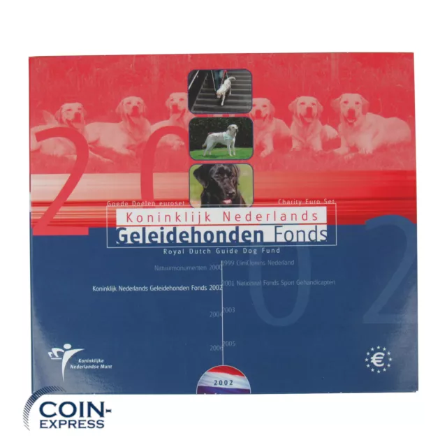 *** EURO KMS NIEDERLANDE 2002 BU Geleidehonden Fonds Kursmünzensatz Holland ***