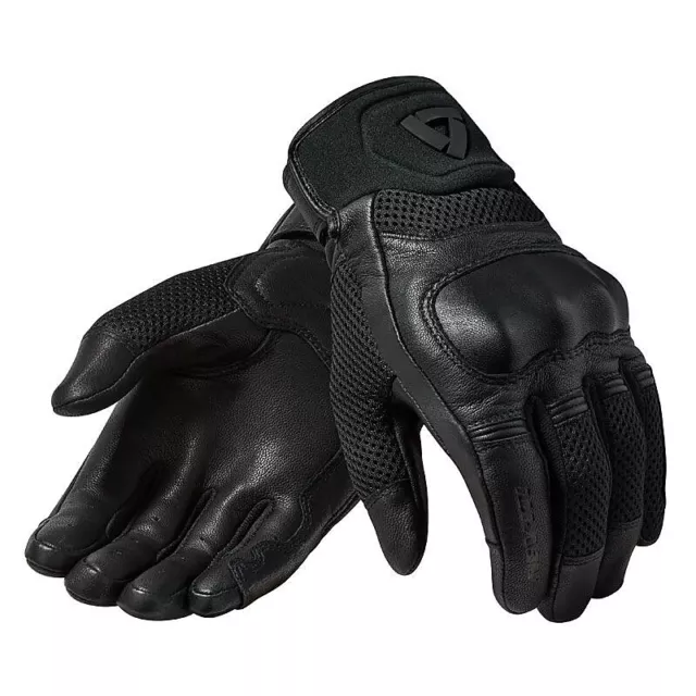 Gants en Cuir Moto Revit Arc Noir Gants Printemps-été