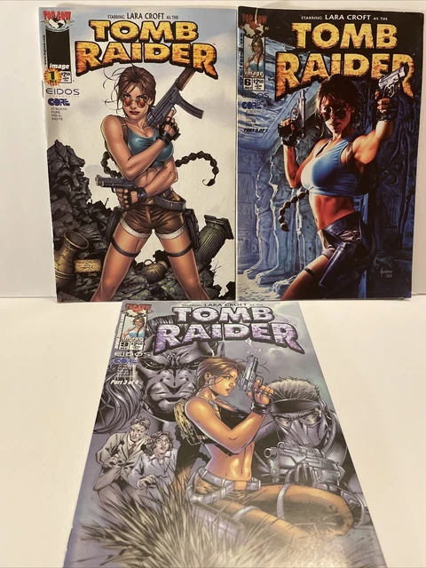 Top Cow & Image comics Lara Croft Tomb Raider, lot of 3, no.1,6,9 VF-