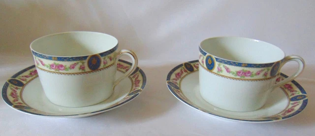 Lot De 2 Tasses Denby Angleterre Années 70 – Avec Sous-tasses Et Assiettes