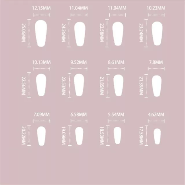 Irregulär Schwarz Falsche Nägel Ballerina Lang Press-On Nägel für Nail Art 24pcs 2