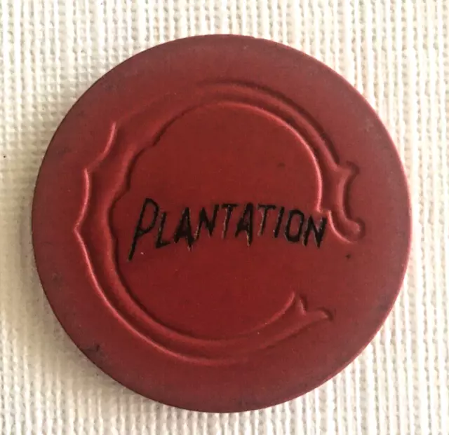 Illegal Red Poker Chip - Plantation - Hallandale, Florida