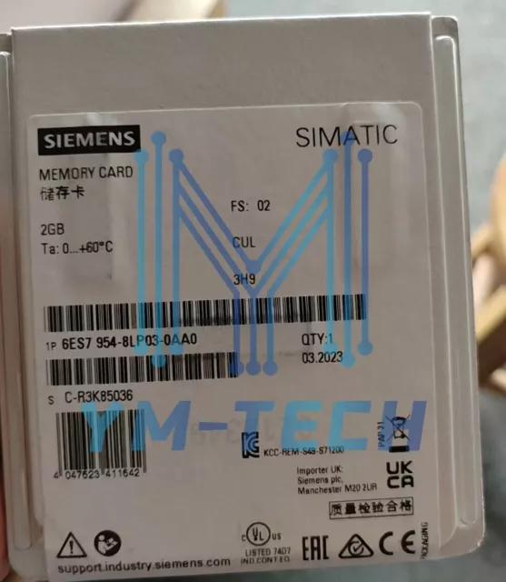 Brand New Siemens 6ES7954-8LP03-0AA0 Memory Card 6ES7 954-8LP03-0AA0 Sealed