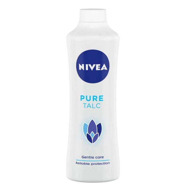 NIVEA Talcum Powder for Men & Women, Pure, For Gentle Fragrance 400 g