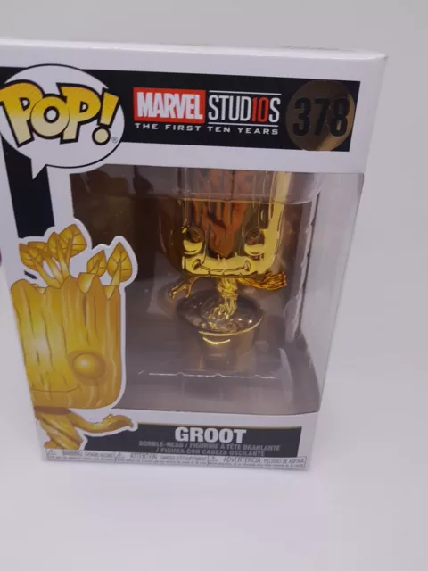 Groot Guardians Gold Chrome The First Ten Years POP! Marvel #378 Figur Funko