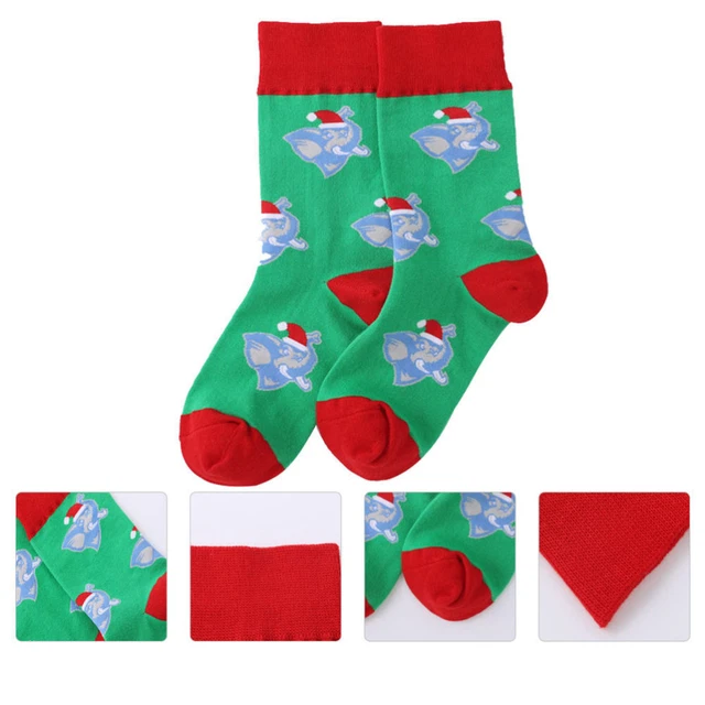 2 Pairs Christmas Cotton Socks Christmas Socks Kids Gift