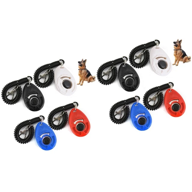 8 PCS Professional Dog Clicker Big Button Bottone clicker con cinturino polso