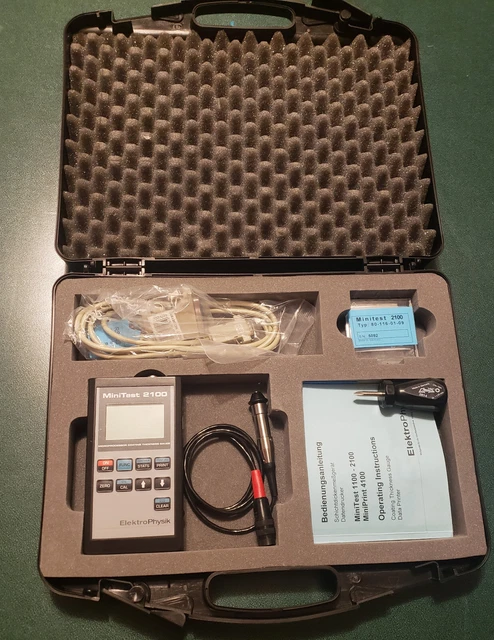 ELEKTROPHYSIK MINITEST 2100 Coating Thickness Gauge w/ N02 probe, case