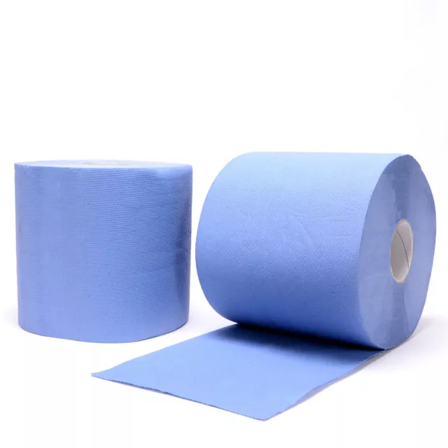 2 x Putztuchrolle Blau Putztuch 22x38 cm Blatt Putzpapier Werkstatt Putzrolle