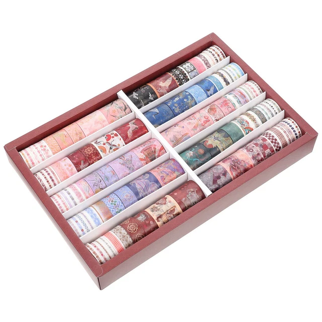 100 rollos cinta adhesiva de álbum de recortes cinta decorativa de color cinta washi japonesa