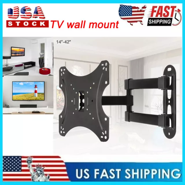 Articulating Lcd Led Tv Wall Mount Bracket Full Motion Swivel 22 24 26 32 37 40