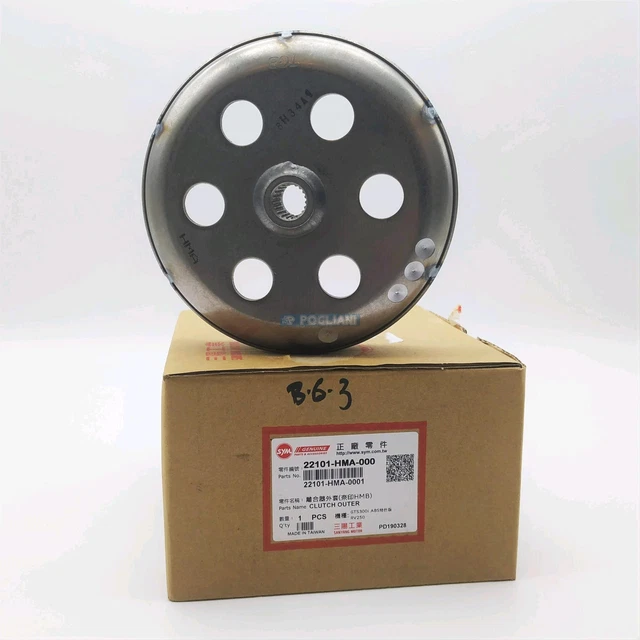 Cloche D'embrayage BCR Référence 22101KCW850 - Compatible Sym 200 Joyride 2005-2006 - Neuf D'origine