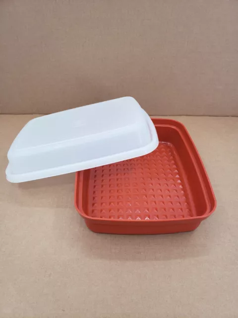 Tupperware JR Season-n-serve Marinade Container Paprika Red 1519 & 1518 