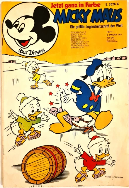 Micky Maus Comic Heft Nr.1 Z 2 mit GS+SB 1973 (138)