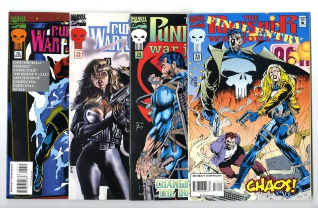 Punisher War Journal (1988) #73,74,75,76 Avg Nm- Marvel Comics